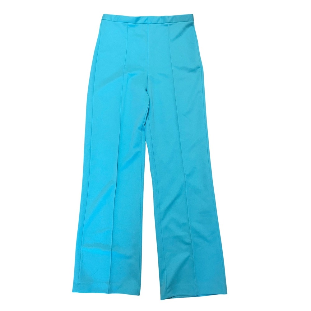 Vintage 70s Pants Deadstock Dante Originals Turquoise High Waisted Medium